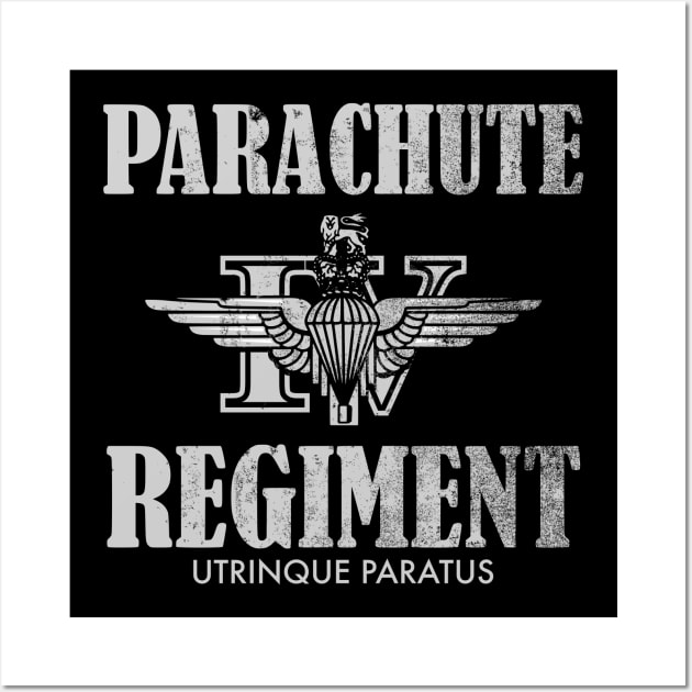 4 Para - 4th Battalion Parachute Regiment (distressed) Wall Art by TCP